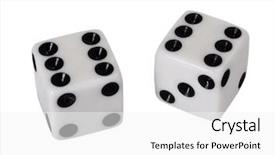  Presentation with close up garlic bulbs - Audience pleasing theme consisting of close-up of two dices backdrop and a  colored foreground