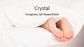  Presentation with feet - Colorful theme enhanced with close up of two feet in a bed backdrop and a sky blue colored foreground