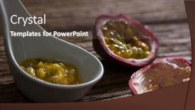  Presentation with passion fruit - Amazing PPT theme having up of two passion fruit backdrop and a tawny brown colored foreground