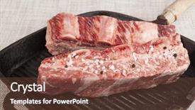  Presentation with black sea - PPT theme having two pieces of fresh background and a tawny brown colored foreground