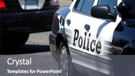  Presentation with cars - Theme consisting of close up of two police background and a gray colored foreground