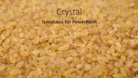  Presentation with grains - Colorful PPT layouts enhanced with close-up-of-uncooked-bulgur backdrop and a yellow colored foreground