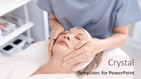  Presentation with beauty salon - Cool new theme with close-up-of-unrecognizable-beauty backdrop and a lemonade colored foreground