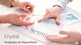  Presentation with business growth - Presentation theme enhanced with close-up-of-unrecognizable-business background and a lemonade colored foreground