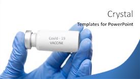  Presentation with surgical gloves - Theme having close-up-of-unrecognizable-doctor background and a  colored foreground