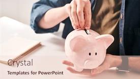  Presentation with saving - Amazing presentation design having close-up-of-unrecognizable-man backdrop and a lemonade colored foreground