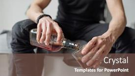  Presentation with whisky - Beautiful presentation theme featuring close-up-of-unrecognizable-man backdrop and a tawny brown colored foreground