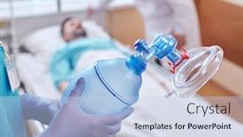  Presentation with resuscitation - Amazing PPT theme having close-up-of-unrecognizable-nurse backdrop and a lemonade colored foreground