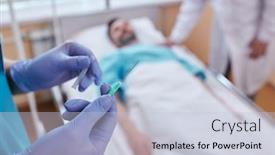  Presentation with surgical nurse - PPT theme with close-up-of-unrecognizable-nurse background and a lemonade colored foreground