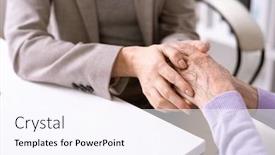  Presentation with social worker - Theme enhanced with close-up-of-unrecognizable-social background and a pink colored foreground