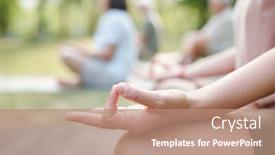  Presentation with fingers - Slides enhanced with close-up-of-unrecognizable-woman background and a coral colored foreground