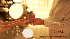  Presentation with new year - Audience pleasing PPT layouts consisting of close-up-of-unrecognizable-woman backdrop and a gold colored foreground