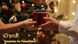  Presentation with ribbon green - Theme with close-up-of-unrecognizable-woman background and a wine colored foreground