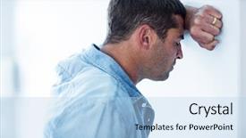  Presentation with upset - Colorful PPT layouts enhanced with close-up of upset man backdrop and a light blue colored foreground