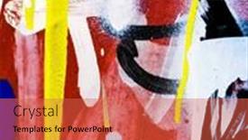  Presentation with urban design - Audience pleasing presentation theme consisting of close-up-of-urban-graffitis backdrop and a red colored foreground