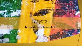  Presentation with urban design - Presentation theme enhanced with close-up-of-urban-graffitis background and a gold colored foreground