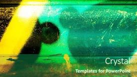  Presentation with urban design - Slide set enhanced with close-up-of-urban-graffitis background and a ocean colored foreground