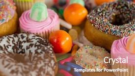  Presentation with confectionery - Slides featuring close-up of various confectionery on table background and a red colored foreground