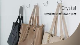  Presentation with luxury fashion handbags - Slide deck featuring close-up-of-various-handbags background and a light gray colored foreground