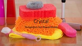  Presentation with housekeeping - PPT layouts featuring close-up of various housekeeping background and a red colored foreground