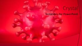  Presentation with medical virus - Slide deck having close-up-of-virus-medical background and a red colored foreground