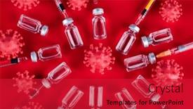  Presentation with medical virus - Slides consisting of close-up-of-virus-medical background and a red colored foreground