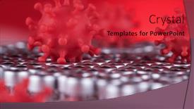  Presentation with medical virus - Theme with close-up-of-virus-medical background and a red colored foreground
