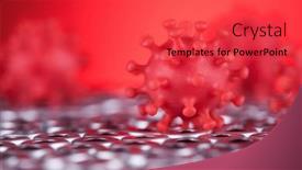  Presentation with medical virus - Slide deck having close-up-of-virus-medical background and a red colored foreground