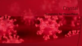  Presentation with medical virus - Slides enhanced with close-up-of-virus-medical background and a crimson colored foreground
