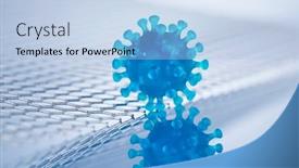  Presentation with medical virus - Slides consisting of close-up-of-virus-medical background and a light blue colored foreground