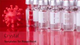  Presentation with medical virus - Theme consisting of close-up-of-virus-medical background and a red colored foreground