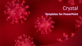  Presentation with medical virus - Presentation design with close-up-of-virus-medical background and a wine colored foreground