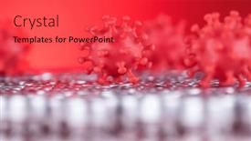  Presentation with medical virus - Slides having close-up-of-virus-medical background and a red colored foreground
