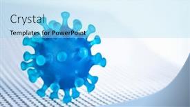  Presentation with medical virus - Presentation enhanced with close-up-of-virus-medical background and a arctic colored foreground