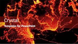  Presentation with volcano - Presentation theme featuring close-up-of-volcano-dramatic background and a crimson colored foreground