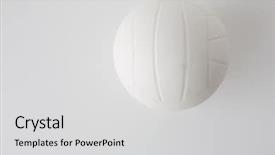  Presentation with volleyball - Slides featuring close up of volleyball ball background and a light gray colored foreground