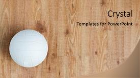  Presentation with volleyball - Slides with close up of volleyball ball background and a coral colored foreground