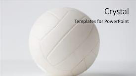  Presentation with sport - Colorful theme enhanced with close up of volleyball ball backdrop and a light gray colored foreground