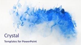  Presentation with water - Colorful PPT theme enhanced with close up of water color backdrop and a sky blue colored foreground