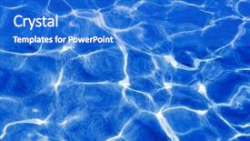  Presentation with water wave - PPT layouts having close-up of water wave background and a cobalt blue colored foreground