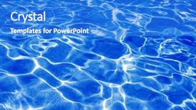  Presentation with water wave - Presentation theme having close-up of water wave background and a cobalt blue colored foreground