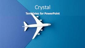  Presentation with space travel - Slide deck having close-up-of-white-airplane background and a teal colored foreground