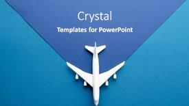  Presentation with space travel - Slide deck featuring close-up-of-white-airplane background and a teal colored foreground