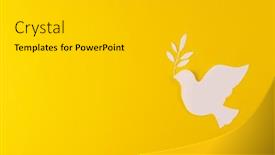  Presentation with white dove - Slide deck having close-up-of-white-dove background and a light gray colored foreground