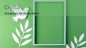  Presentation with white dove - Slide deck featuring close-up-of-white-dove background and a seafoam green colored foreground