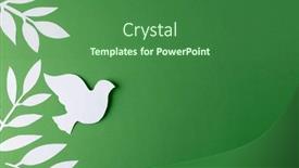  Presentation with white dove - Theme with close-up-of-white-dove background and a forest green colored foreground