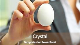  Presentation with egg - Audience pleasing PPT theme consisting of close-up of white egg backdrop and a coral colored foreground