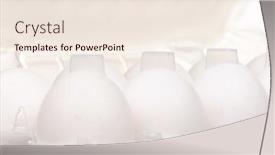  Presentation with plastic - Presentation design consisting of close-up-of-white-eggs background and a sky blue colored foreground