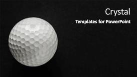  Presentation with sports golf - Theme enhanced with close-up-of-white-golf background and a black colored foreground