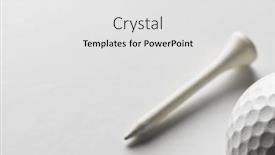  Presentation with sports golf - PPT layouts enhanced with close-up-of-white-golf background and a white colored foreground